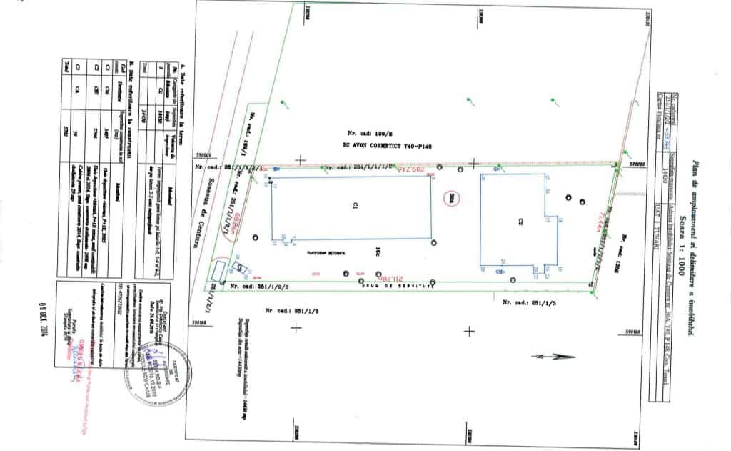 Triton Center inchiriere inchiriere spatii depozitare Bucuresti nord plan de amplasament si delimitare imobil