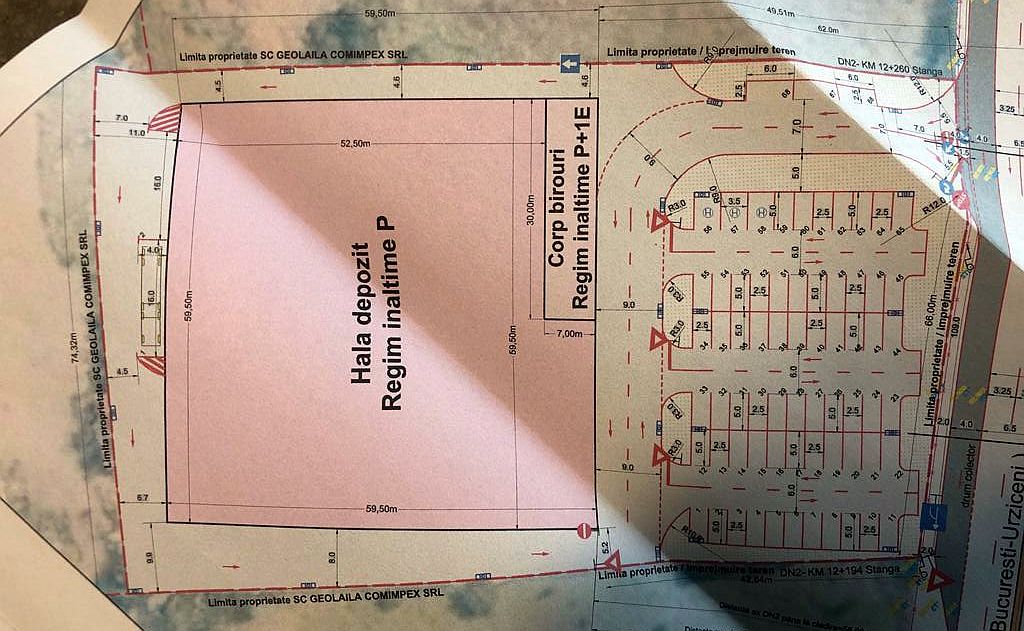 Inchiriere spatiu depozitare – Sos. Bucuresti-Urziceni, Bucuresti Nord-Est, plan spatiu depozitare