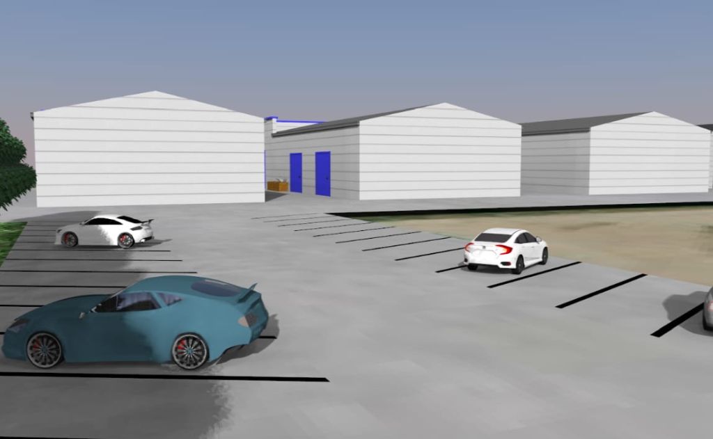 MetalBand Industrial Park inchiriere spatii depozitare Braila sud vedere parcare interioara