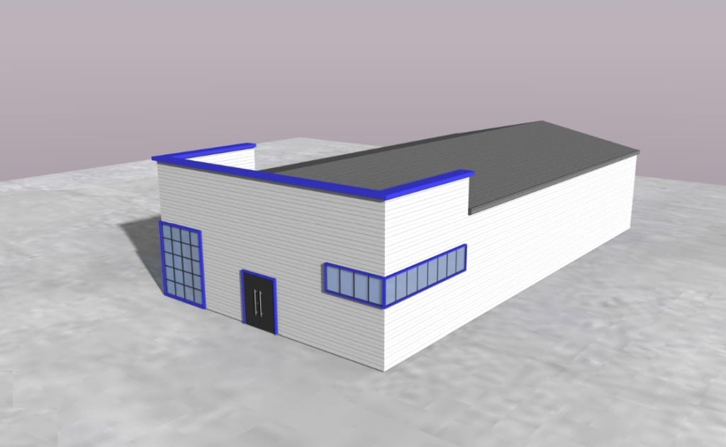 MetalBand Industrial Park inchiriere spatii depozitare Braila sud vedere laterala hala