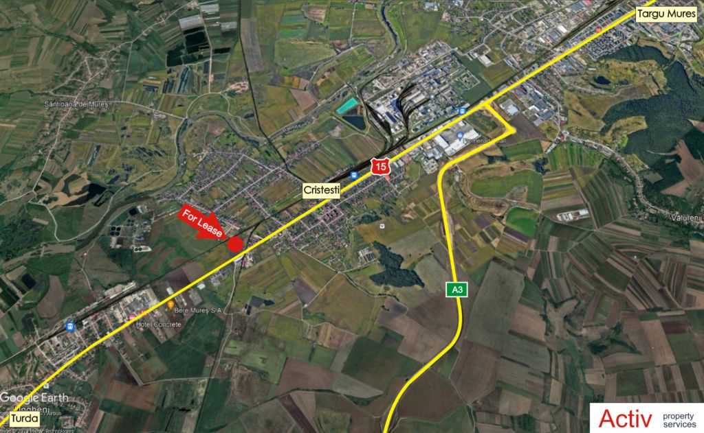 Mures City Logistics - Spatii industriale de inchiriat in Targu Mures, zona de sud-est. Harta amplasament