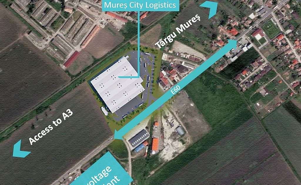 Mures City Logistics - Spatii industriale de inchiriat in Targu Mures, zona de sud-est. Localizare proiect