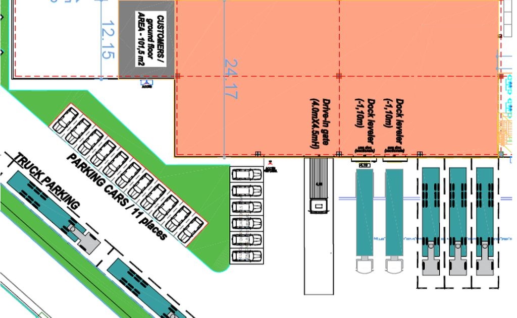 Mures City Logistics - Spatii industriale de inchiriat in Targu Mures, zona de sud-est. Plan 