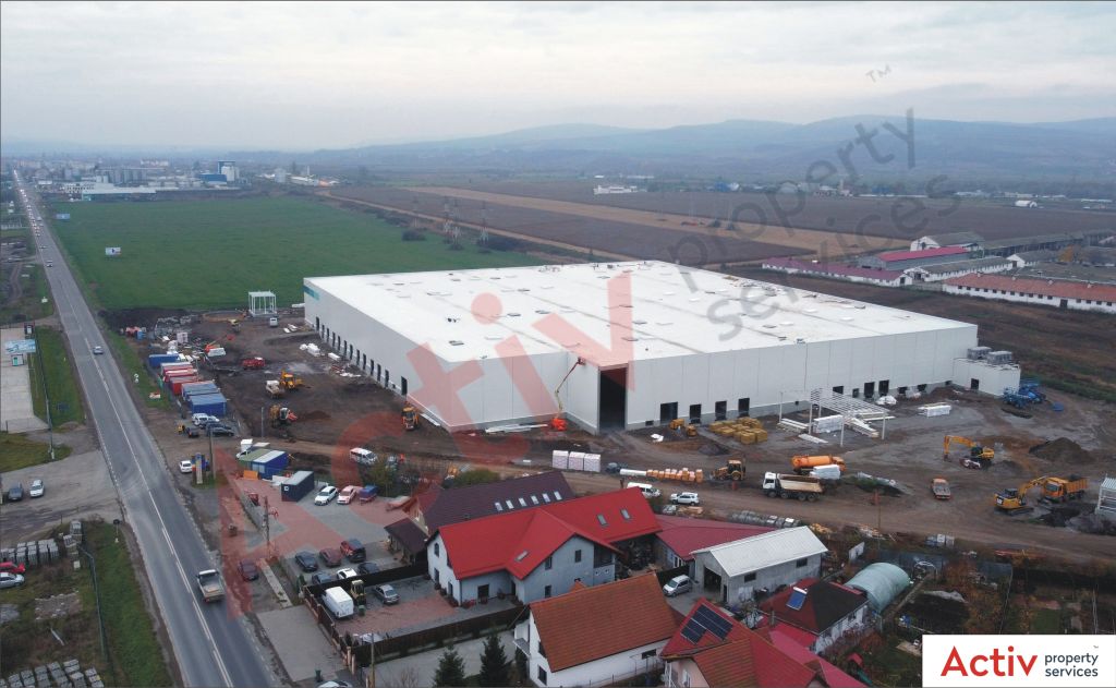 Mures City Logistics - Spatii industriale de inchiriat in Targu Mures, zona de sud-est. Vedere stadiu constructie