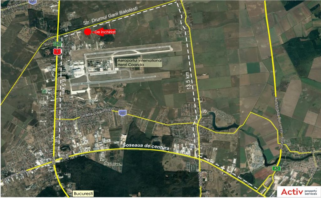 Otopeni Airport Service Center inchiriere spatiu depozitare Bucuresti nord localizare harta Bucuresti