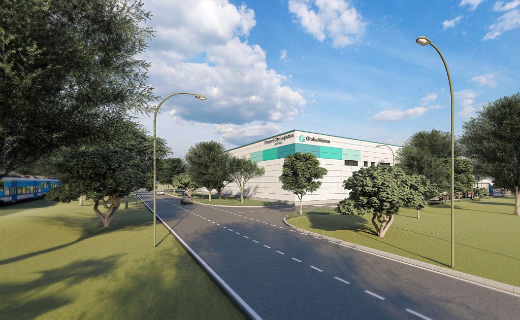 Otopeni Airport Service Center inchiriere spatiu depozitare Bucuresti nord. Imagine geenrala fatada - randare