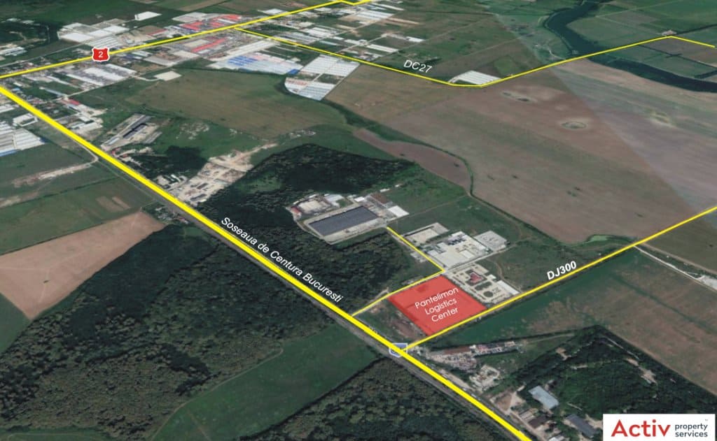 Pantelimon Logistic Center  inchiriere spatiu de depozitare  Bucuresti est vedere satelit