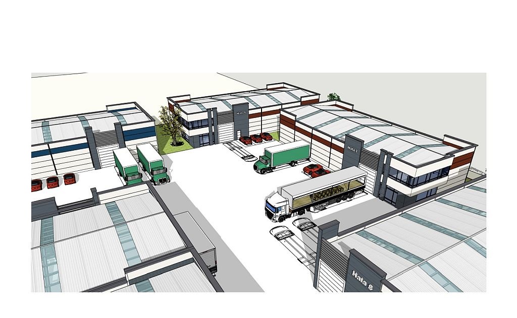 Parc logistic cu spatii de depozitare si productie, inciriere spatii Jilava, vedere ansamblu proiect