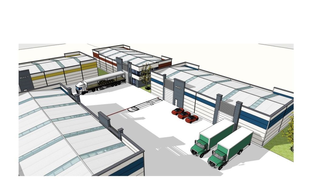 Parc logistic cu spatii de depozitare si productie, inciriere spatii Jilava, poza acces auto