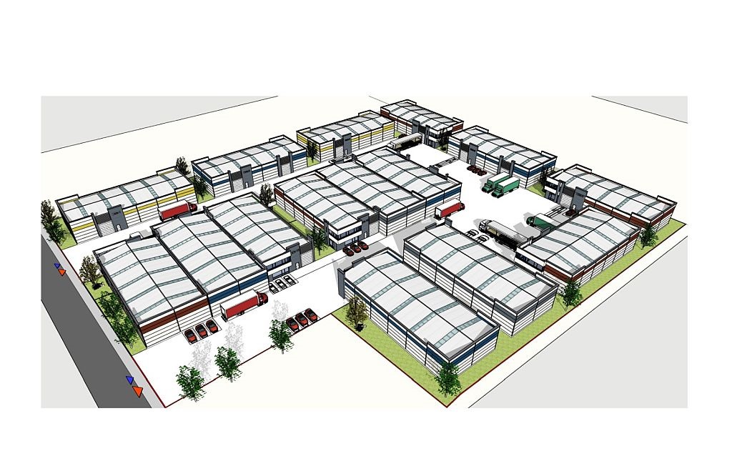 Parc logistic cu spatii de depozitare si productie, inciriere spatii Jilava, poza ansamblu proiect