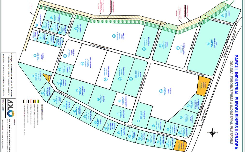 Oradea Euro Business Park 2 inchirieri parcuri industriale Oradea sud plan parc