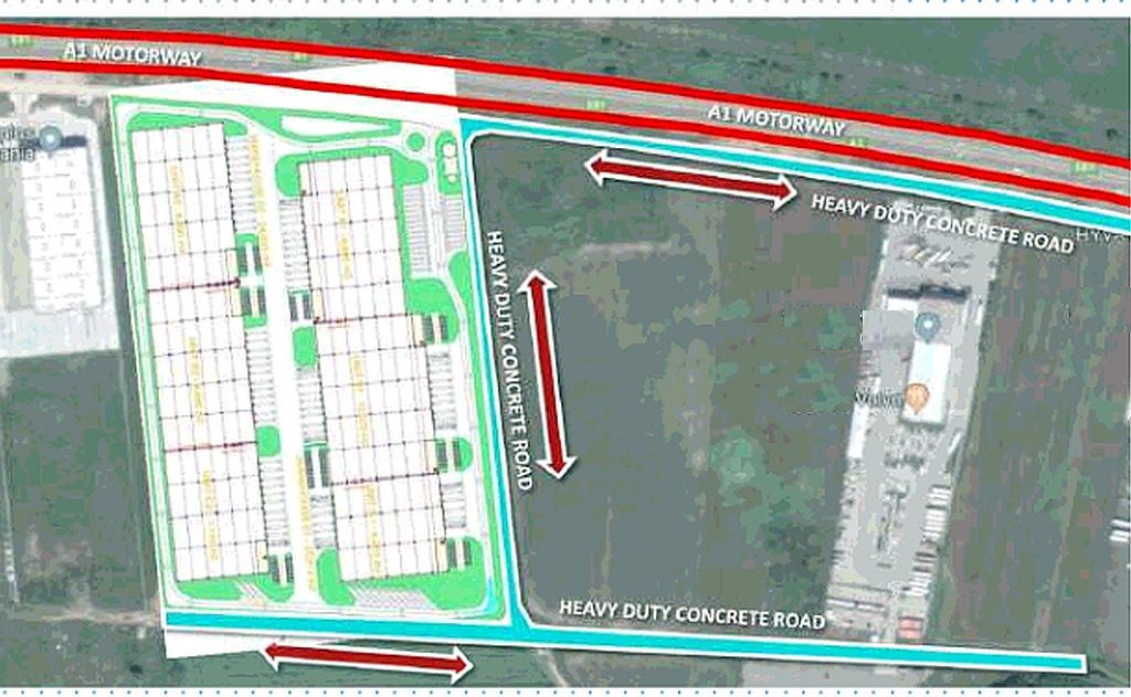 Spatii industriale de inchiriat Bucuresti vest, Autostrada A1, plan proprietate