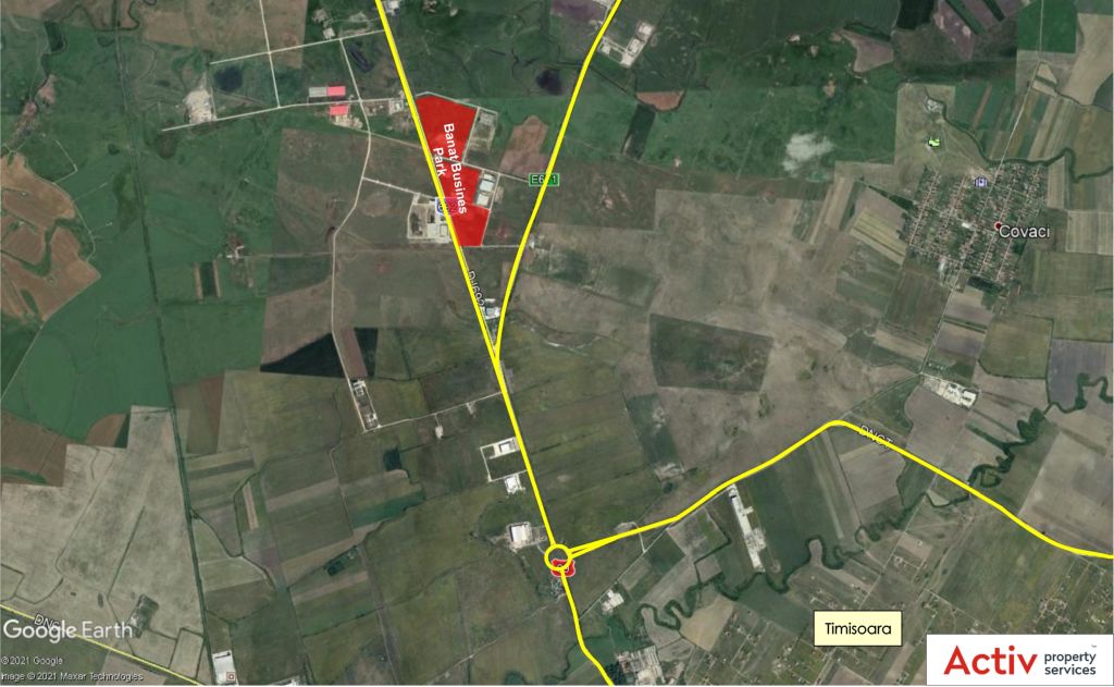 Proprietate de vanzare - Banat Business Park Sanandrei - localizare google maps