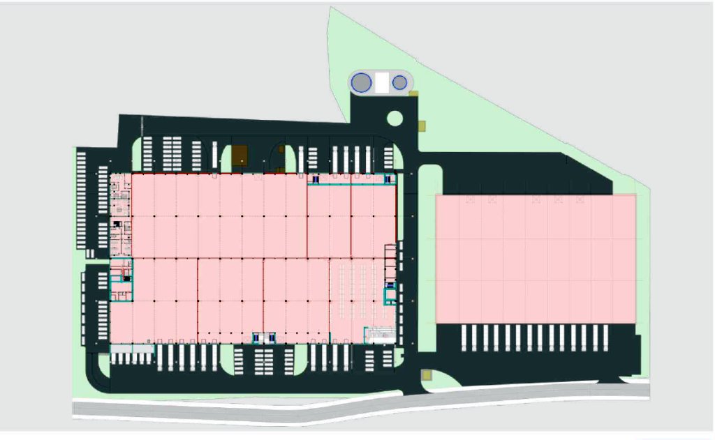 Urbano Cluj Vest  spatii depozitare si productie de inchiriat in Cluj, vest, plan hala 