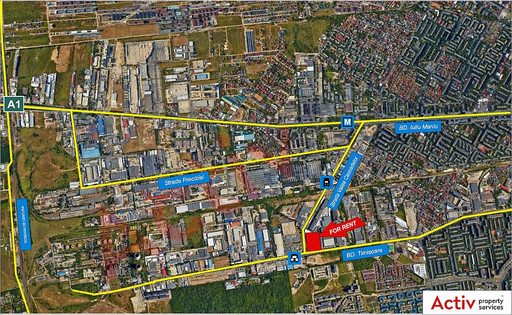 Spatii de depozitare cu temperatura ambientala controlata in Militari, Bucuresti vest. Harta