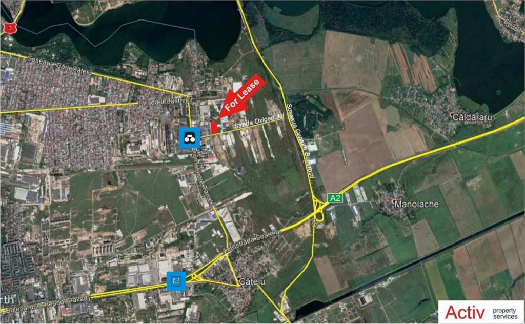 Spatii de inchiriat AIVA Warehouse, Bucuresti est - localizare harta