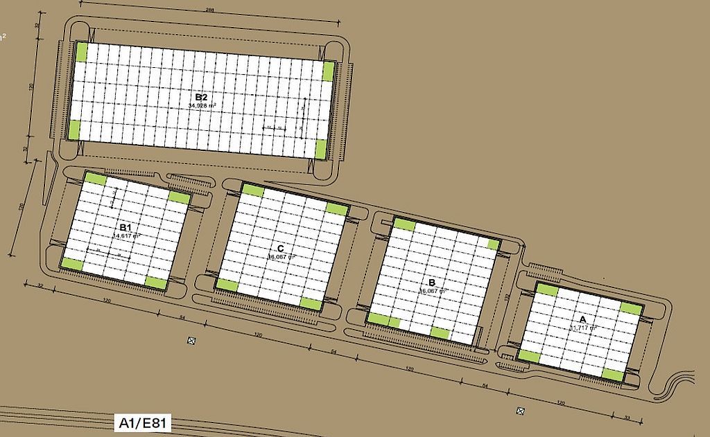 VGP Industrial Park Sibiu  inchirieri spatii depozitare Sibiu plan cladire