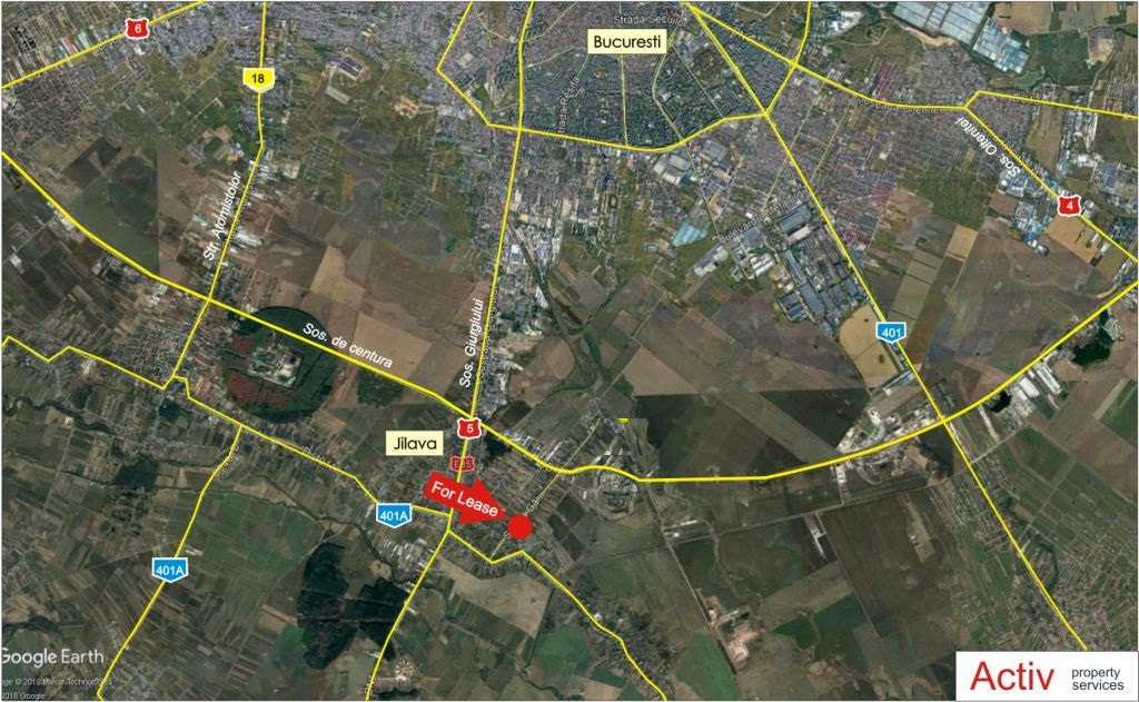 Spatii industrial de inchiriat NAN Jilava, Bucuresti sud- localizare harta