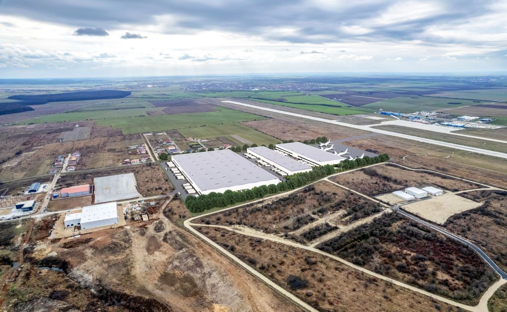 Spatii industriale de inchiriat in CTPark Oradea Cargo Terminal, zona sud. Imagine stadiu proiect