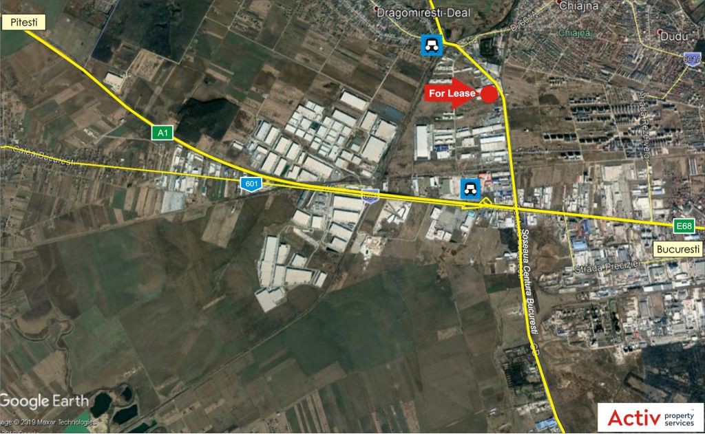 Spatii Industriale de inchiriat Bucuresti vest, Key Logistic Center - harta amplasament