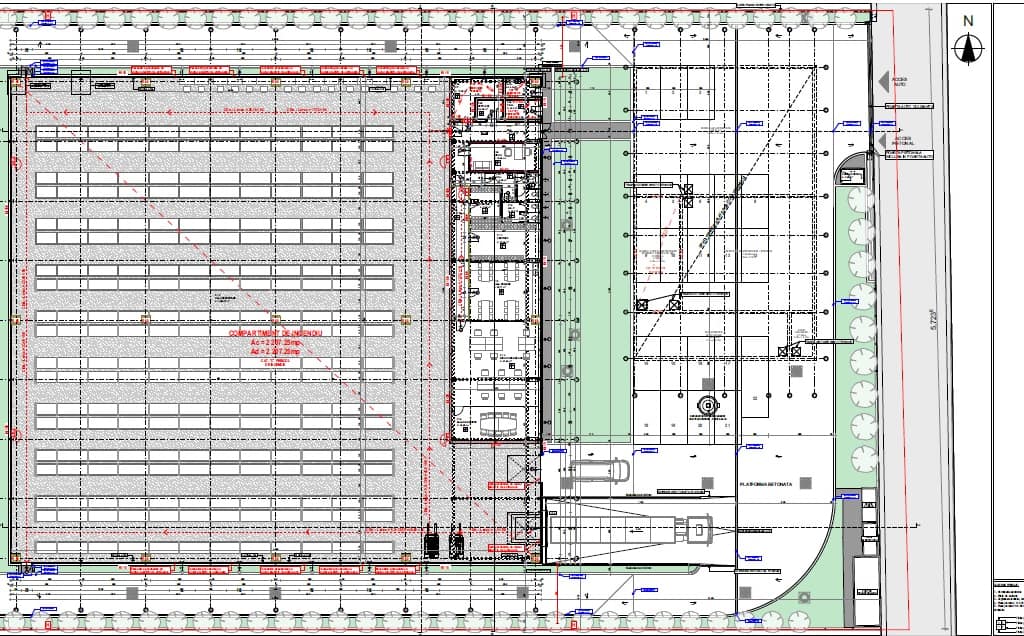 Spatii industriale Litera inchiriere spatiu depozitare Bucuresti vest plan cadastral cladire