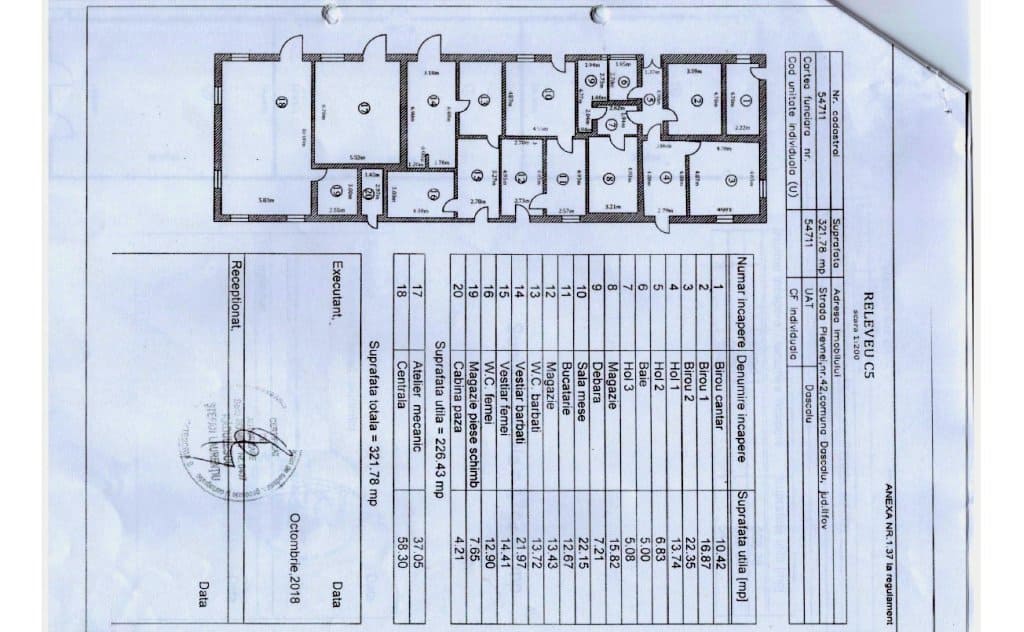 Hala Eco Lifestyle inchiriere proprietati industriale Bucuresti nord vplan incinta