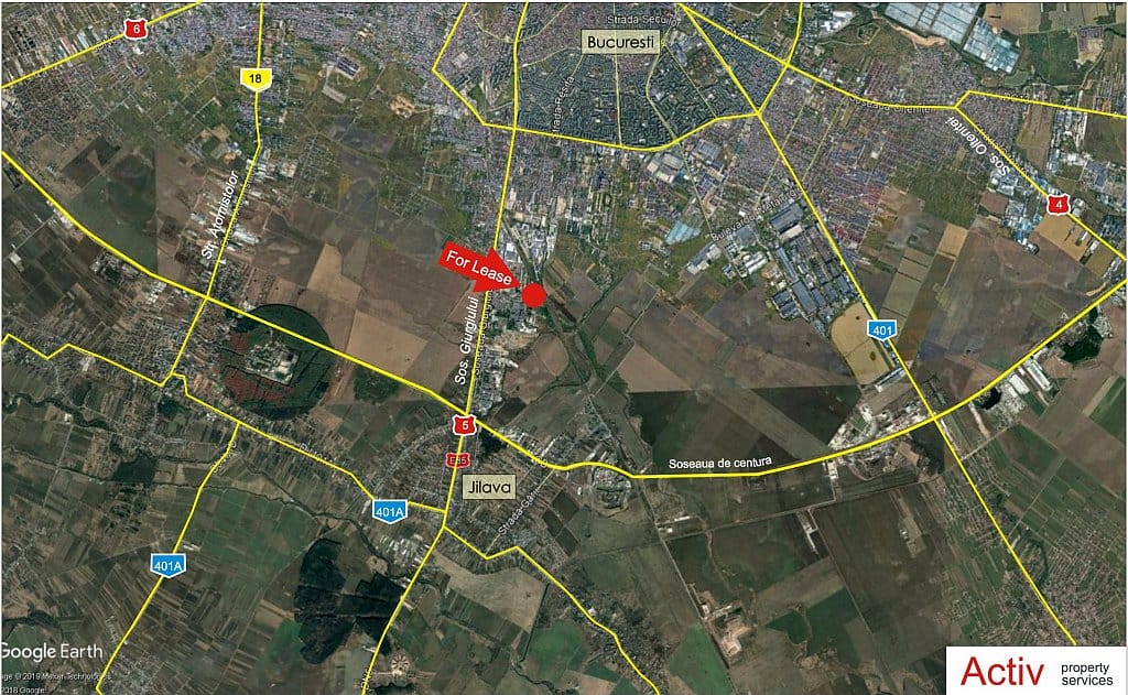 Spatii de depozitare sau productie  Transacut inchiriere proprietati industriale Bucuresti sud localizare harta