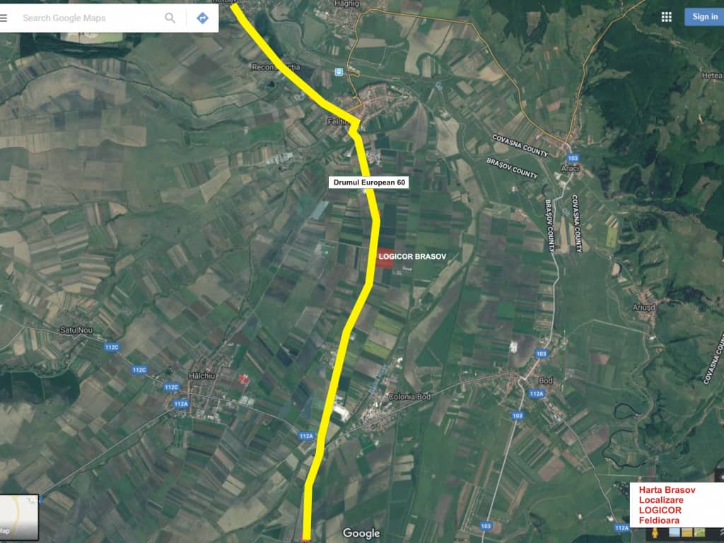 LOGICOR Brasov spatiu depozitare de inchiriat Brasov nord vedere google map