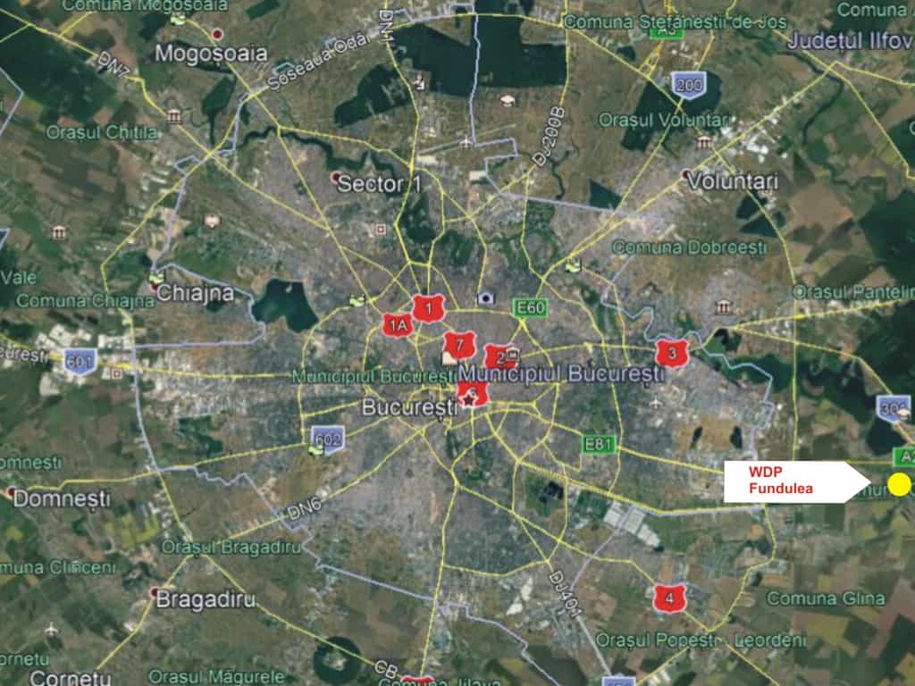 WDP Fundulea - proiect in dezvoltare inchirierespatiu depozitare Bucuresti est imagine localizare harta