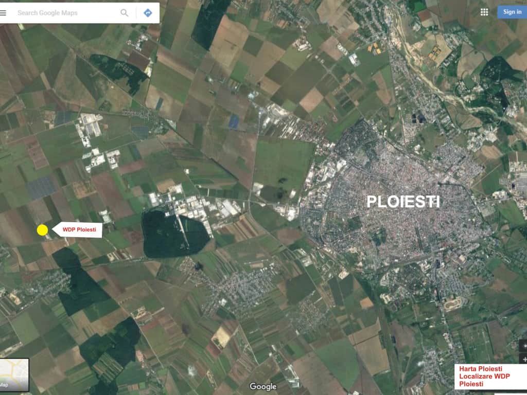 WDP Ploiesti spatii depozitare si productie Ploiesti vest localizare harta