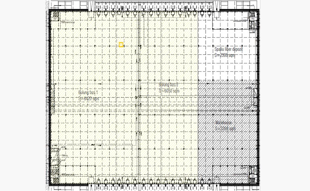 Spatii industriale de inchiriat - WDP Timisoara Park – Sag. Plan spatiu disponibil